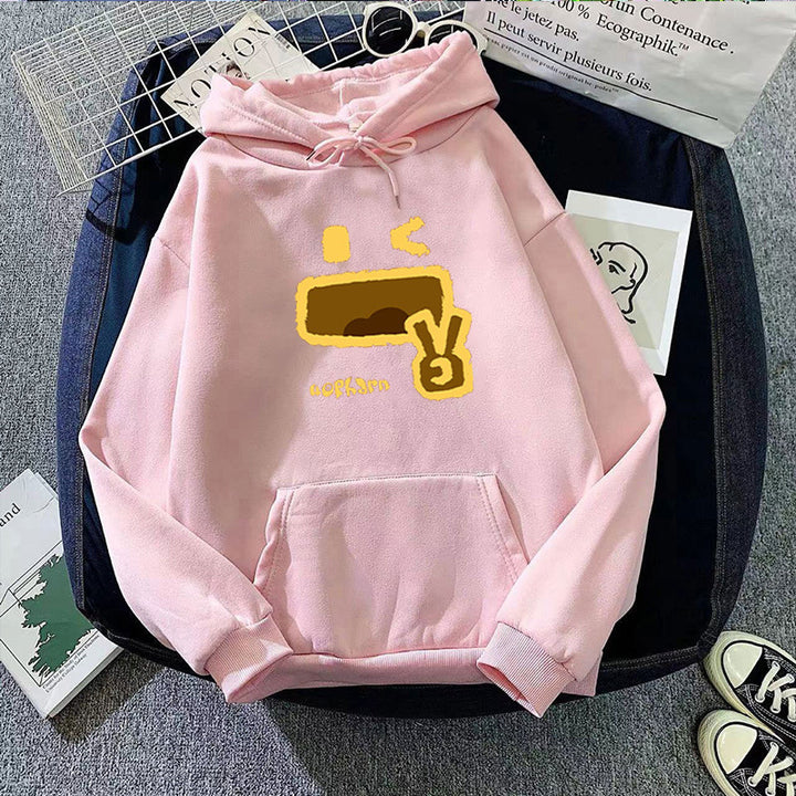 Women’s Hooded Sweatshirt with Creative Emoji Design Chic & Style