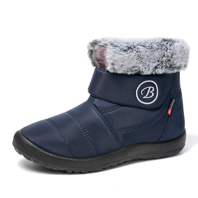 Bottes d'hiver isolées pour femmes avec fermeture velcro pratique et doublure en polaire chaude Lune London