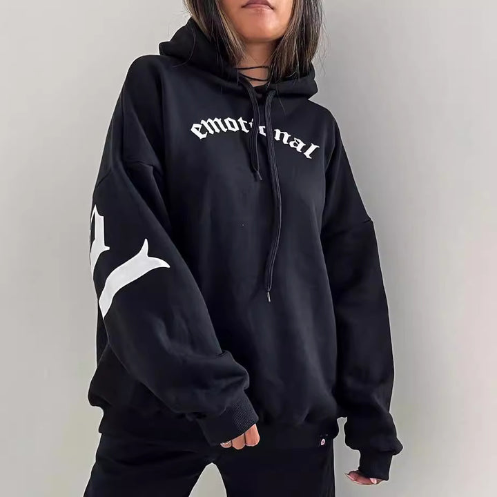 Oversized hoodie for women with graphic print Lune London