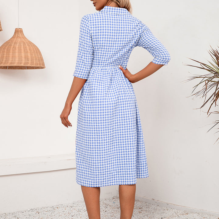 Checkered shirt dress for women Lune London