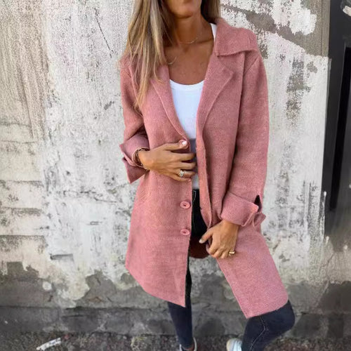 Elegant wool coat for women with practical pockets Lune London