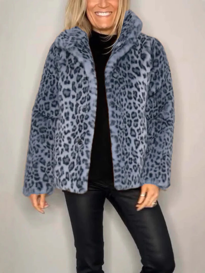 Lune London | Coat - Plus size - Soft faux fur - Leopard pattern - Casual style