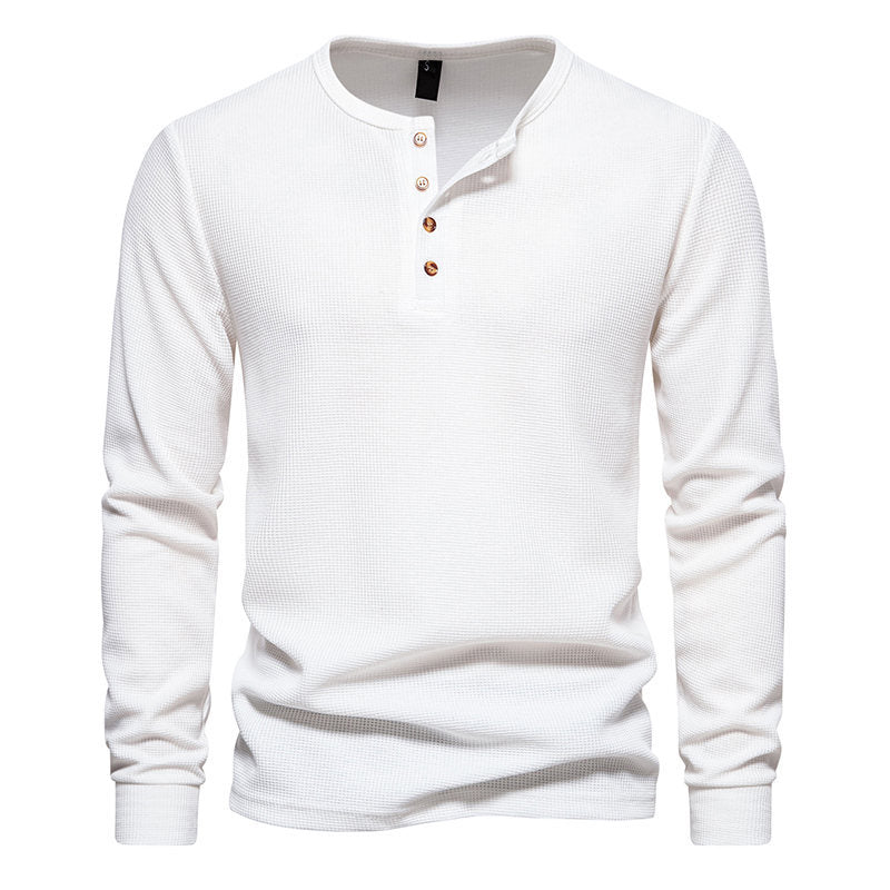 Men's long sleeve shirt with button placket and structured design Lune London