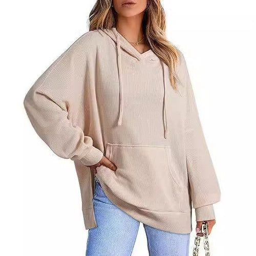 Casual hoodie for women with side slits and practical pockets Lune London