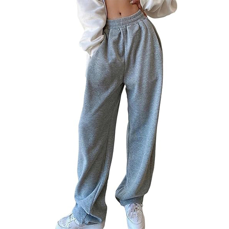 Casual women's joggers with high waist and elastic waistband Lune London