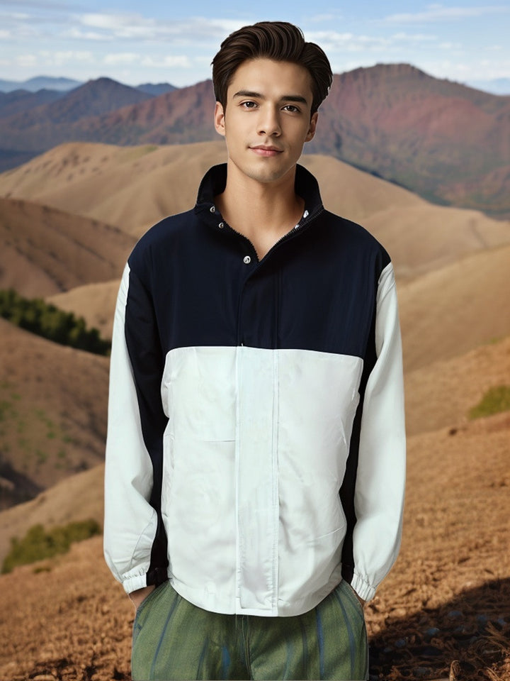Functional transitional jacket for men with high collar Lune London