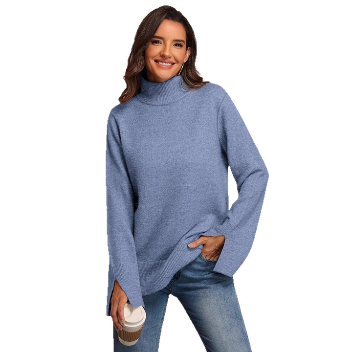 Ladies Elegant Turtleneck Sweater with Wide Sleeves Lune London