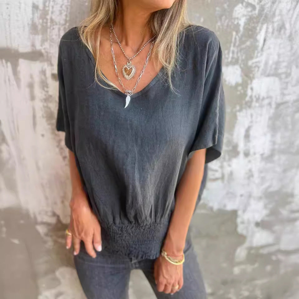 Casual oversized shirt for women with elastic waist Lune London