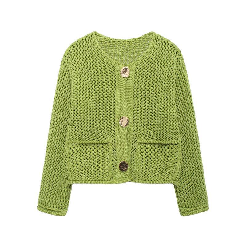 Lady cardigan with a breathable knit structure and practical pockets Lune London