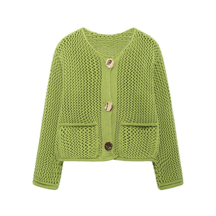 Lady cardigan with a breathable knit structure and practical pockets Lune London