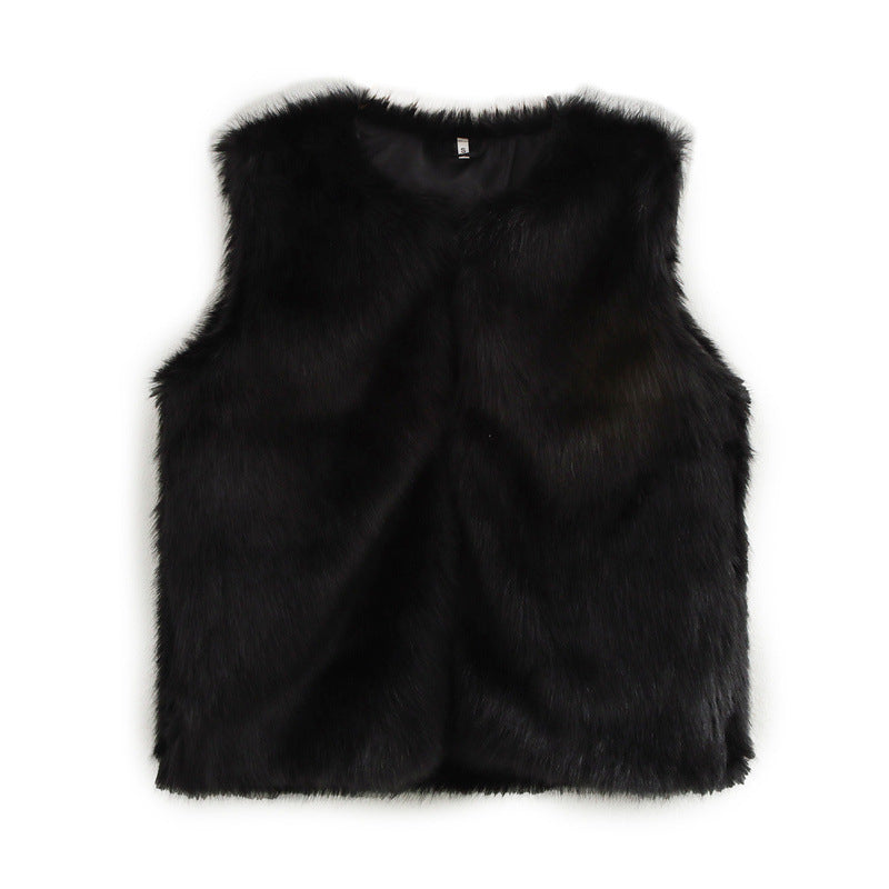 Ladies Chic and Fashion Faux Fur Gilet