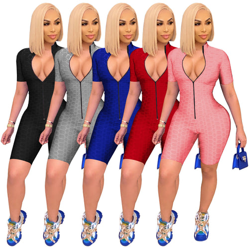 Women's sports jumpsuit with zipper and fitted cut Lune London