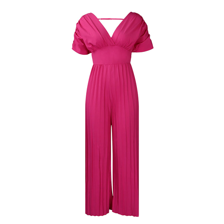 Pleated jumpsuit for women with voluminous sleeves Lune London