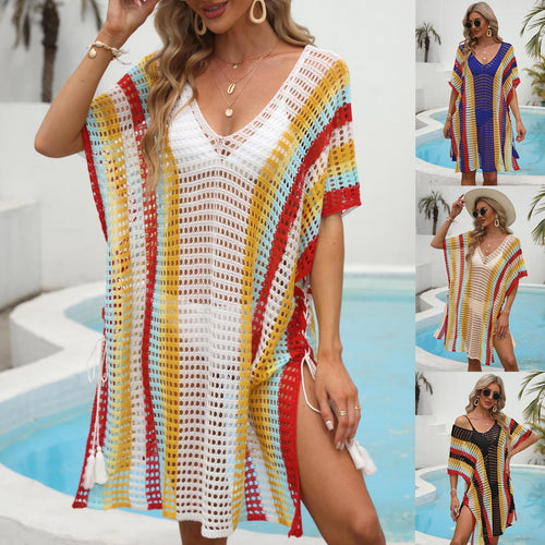 Ladies Open Mesh Beach Cover-up Dress Lune London