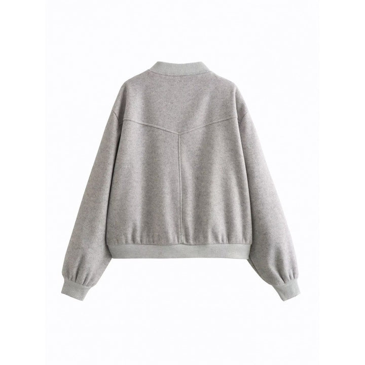 Casual bomber jacket for women in high-quality wool blend Lune London