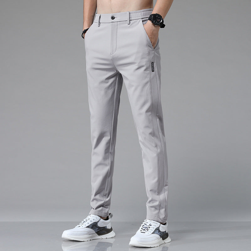 Easy-care chino pants for men with elastic waist and modern pockets Lune London