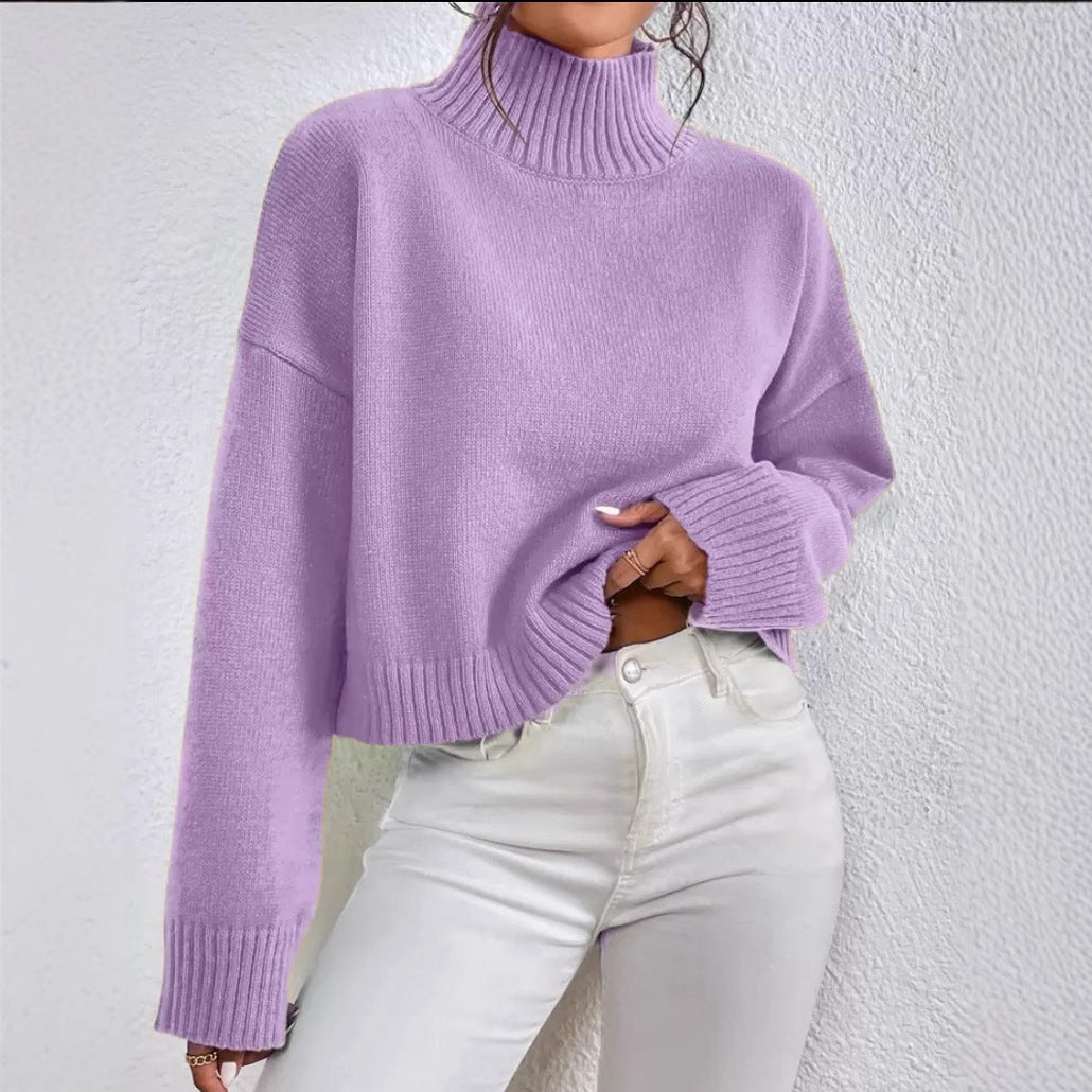 Ladies Fashionable Collar Sweater Made Of Soft Wool Lune London