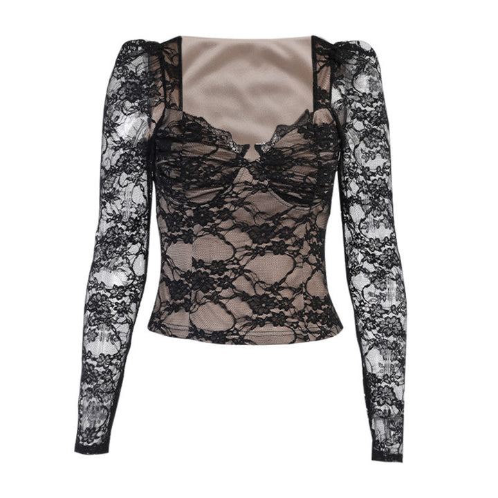 Women Long Sleeve Lace Top Lune London