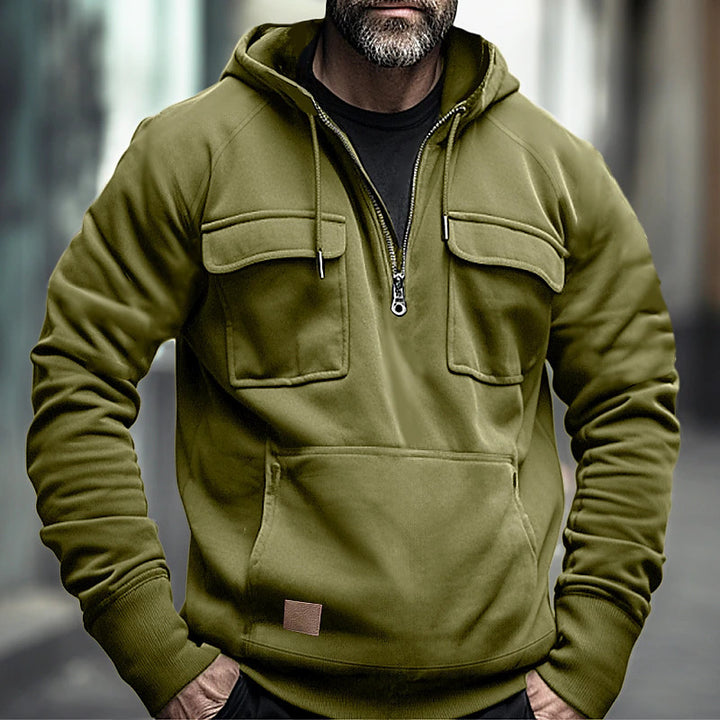 Modern hooded sweatshirts for men with practical chest pockets Lune London
