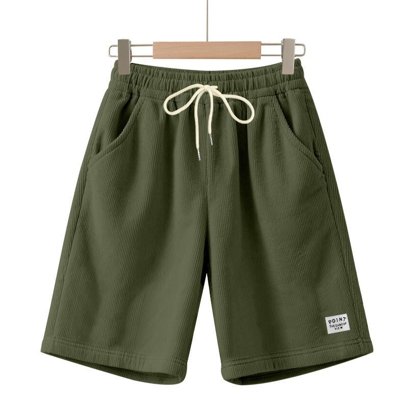 Casual shorts for men in lightweight ribbed fabric with adjustable waist Lune London