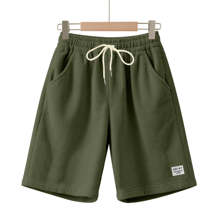 Casual shorts for men in lightweight ribbed fabric with adjustable waist Lune London
