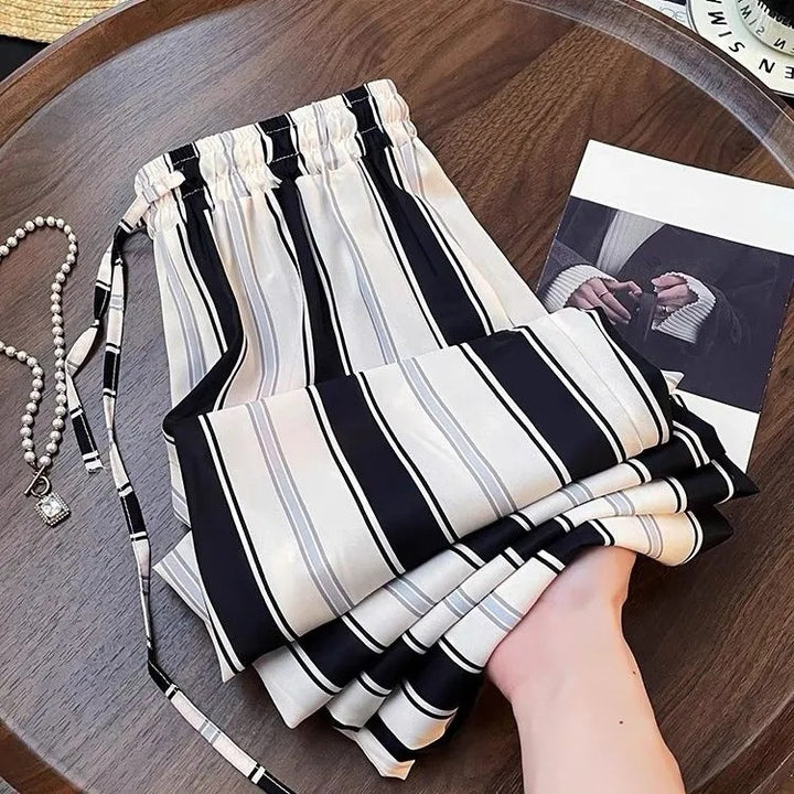 Women Elegant and Comfortable Striped Culotte Shorts Chic & Stil