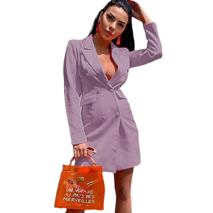 Blazer dress for women with double-breasted buttons and elegant silhouette Lune London