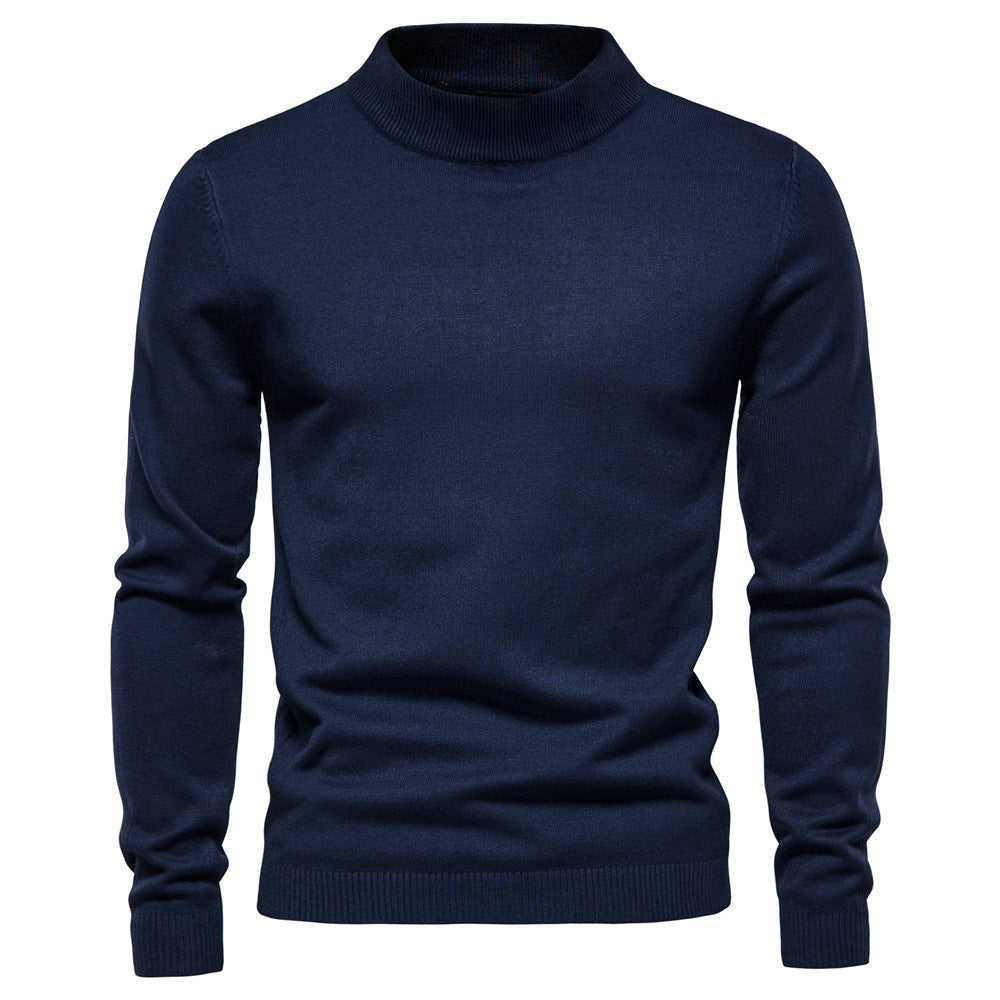 Men's Elegant Rollneck Sweater in High Quality Wool Lune London