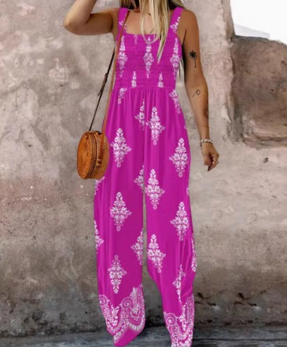 Women Boho Wide Leg Jumpsuit Lune London