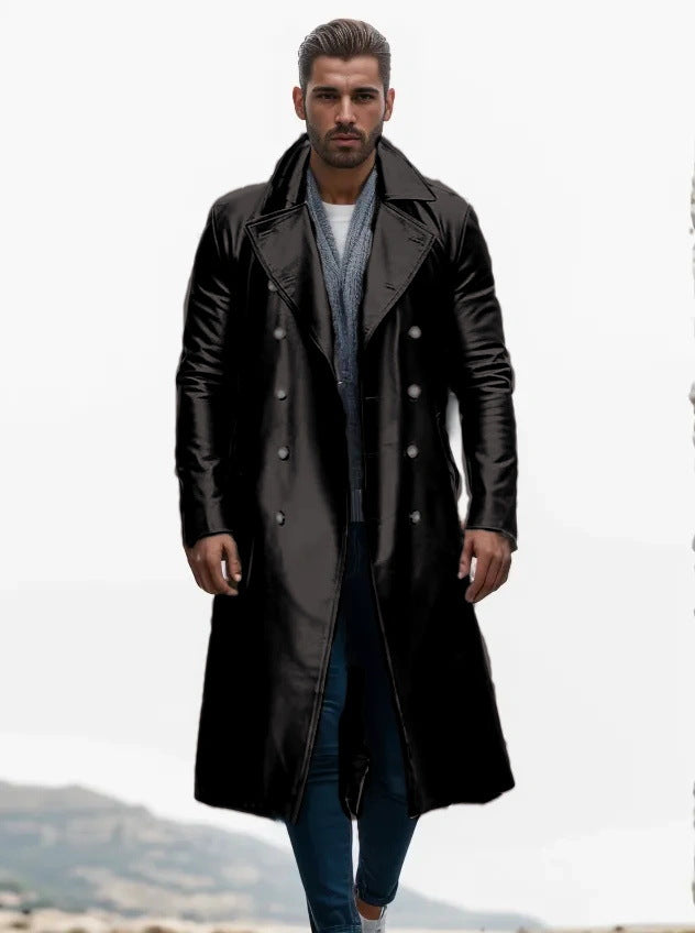 Elegant and modern leather coat for men Lune London