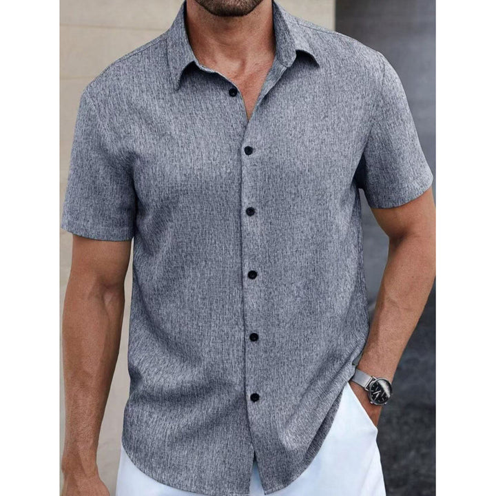 Short sleeve shirt for men in textured fabric Lune London