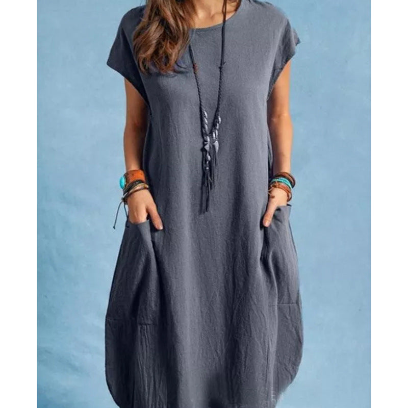 Airy summer dress for women with practical pockets and modern cut Lune London
