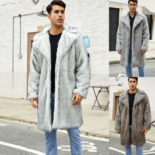 Luxurious faux fur coat for men with a modern design Lune London