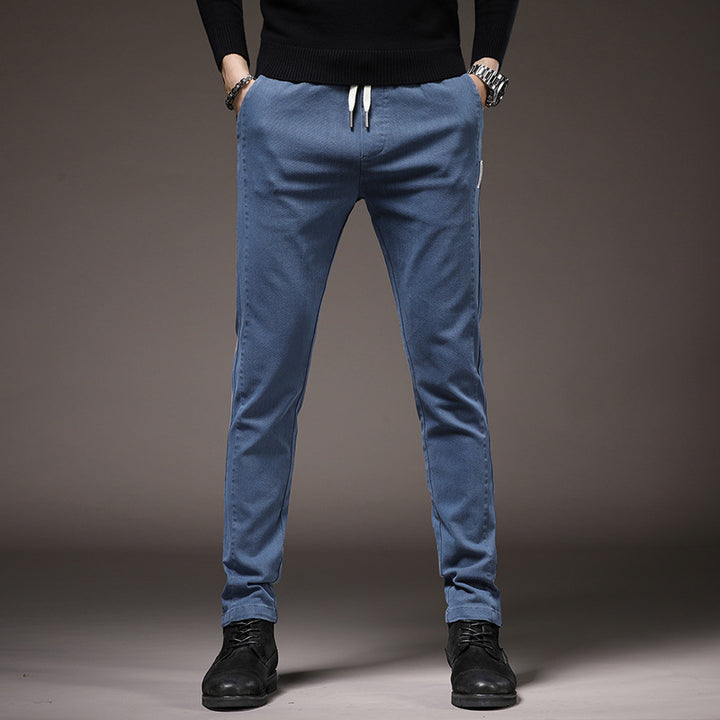 Pantalons chinos confortables pour hommes avec taille élastique Lune London