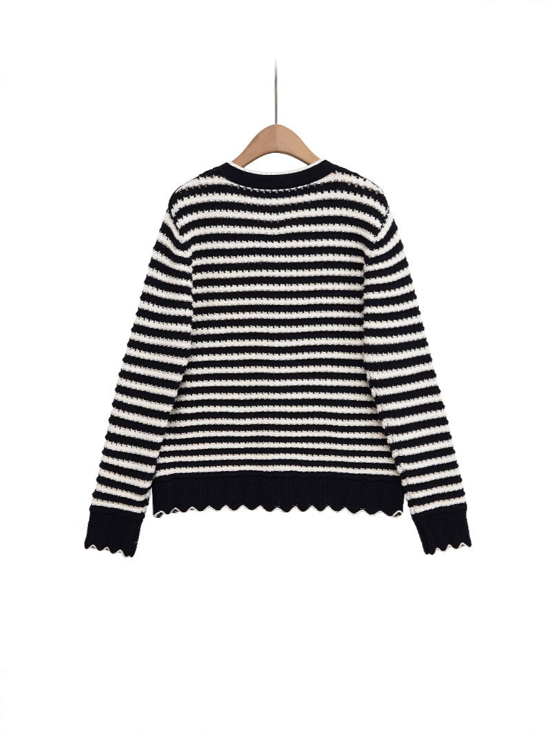 Femme gilet rayé Chic und Stil