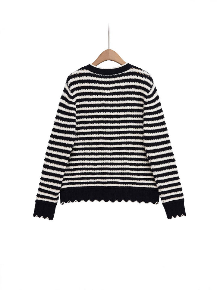 Femme gilet rayé Chic und Stil