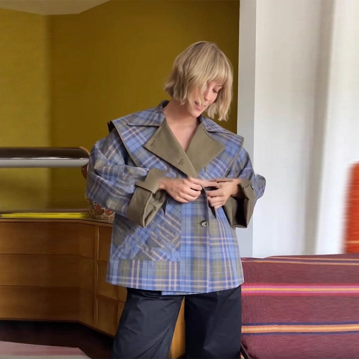 Manteau à carreaux mode femme Chic & Stil