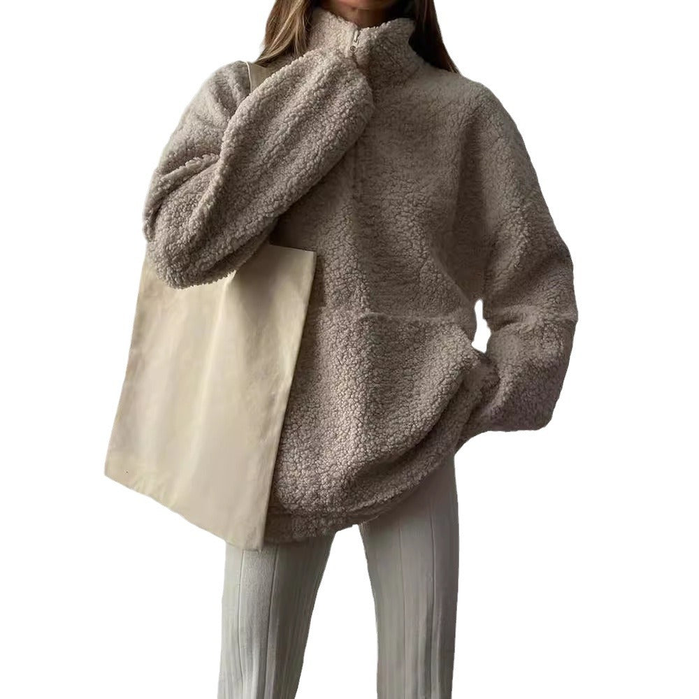 Women Teddy Fleece Sweater Lune London