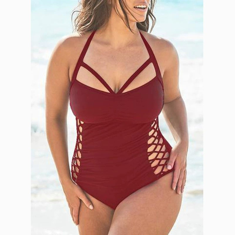 Ladies cord strap swimsuit combo Lune London