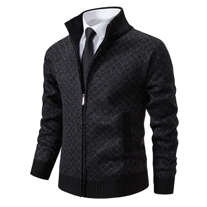 Zip jacket for men with modern diamond pattern Lune London
