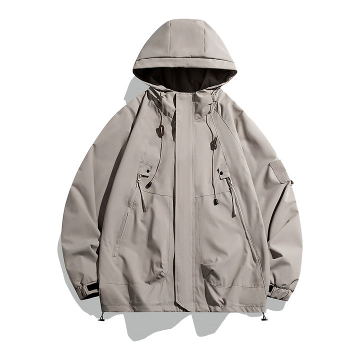 Versatile outdoor jacket for men with adjustable waist and large pockets Lune London