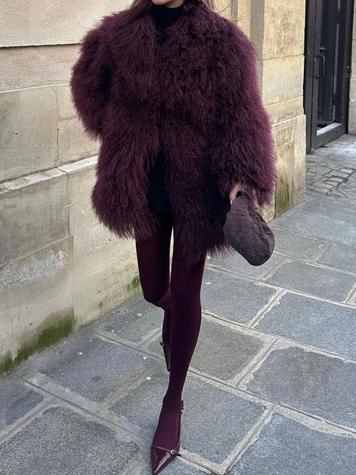 Trendy oversized faux fur coat for women Lune London