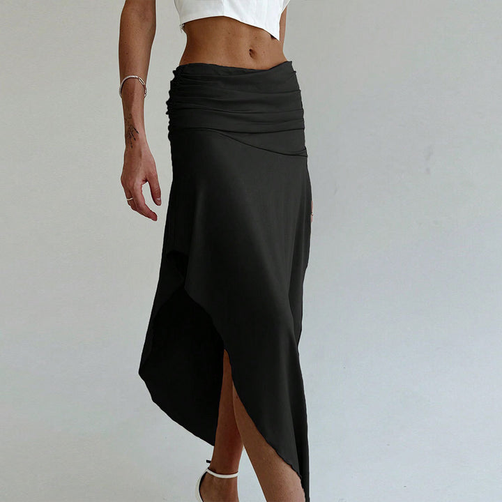 Jupe maxi asymétrique pour femmes avec un élégant drapé Chic & Stil