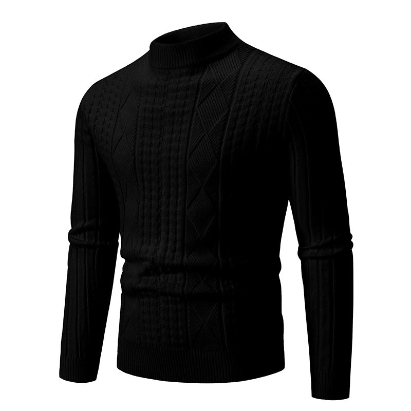 Elegant knitted sweater for men with a modern braid design Lune London