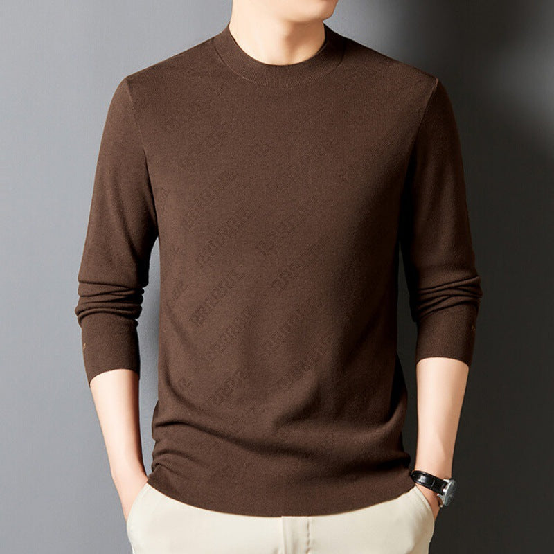 Elegant crew neck sweater for men in high-quality cotton blend Lune London