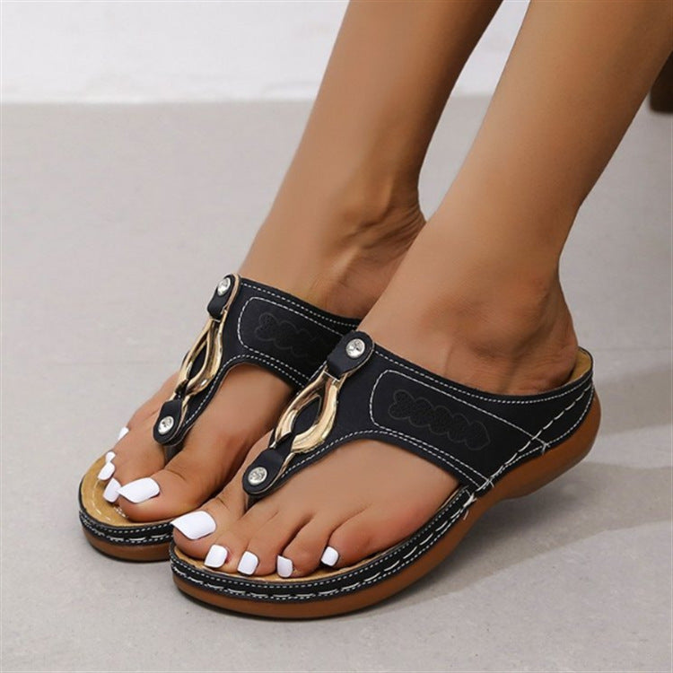 Ladies Comfort Casual Flat Toe Sandals Lune London