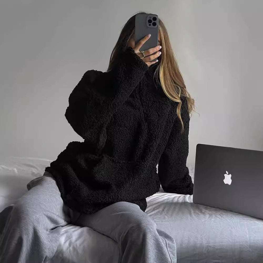 Women Teddy Fleece Sweater Lune London
