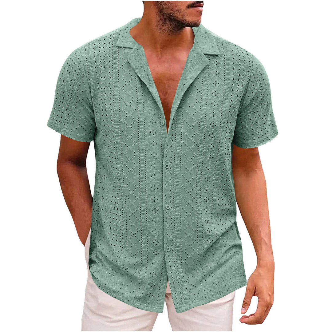 Short sleeve shirt for men with textured weaving Lune London