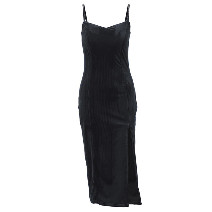 Lune London Women's Velvet Split Midi Dress