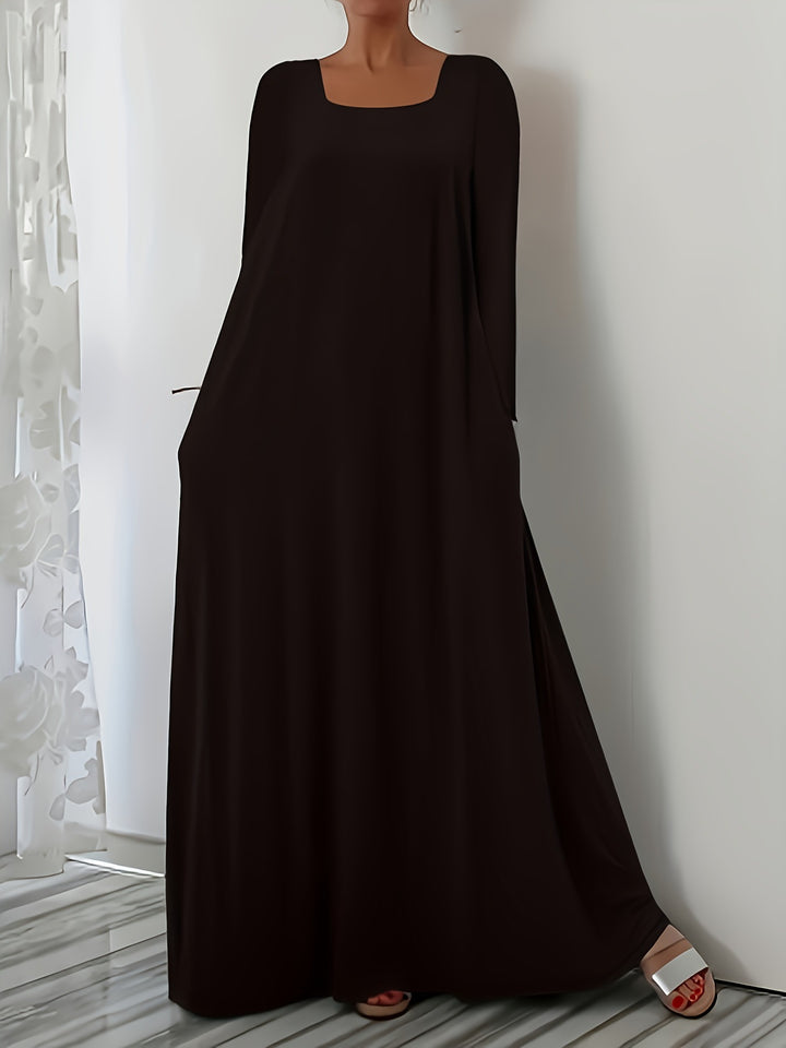 Lune London Loose Maxi Dress for Women with Practical Pockets